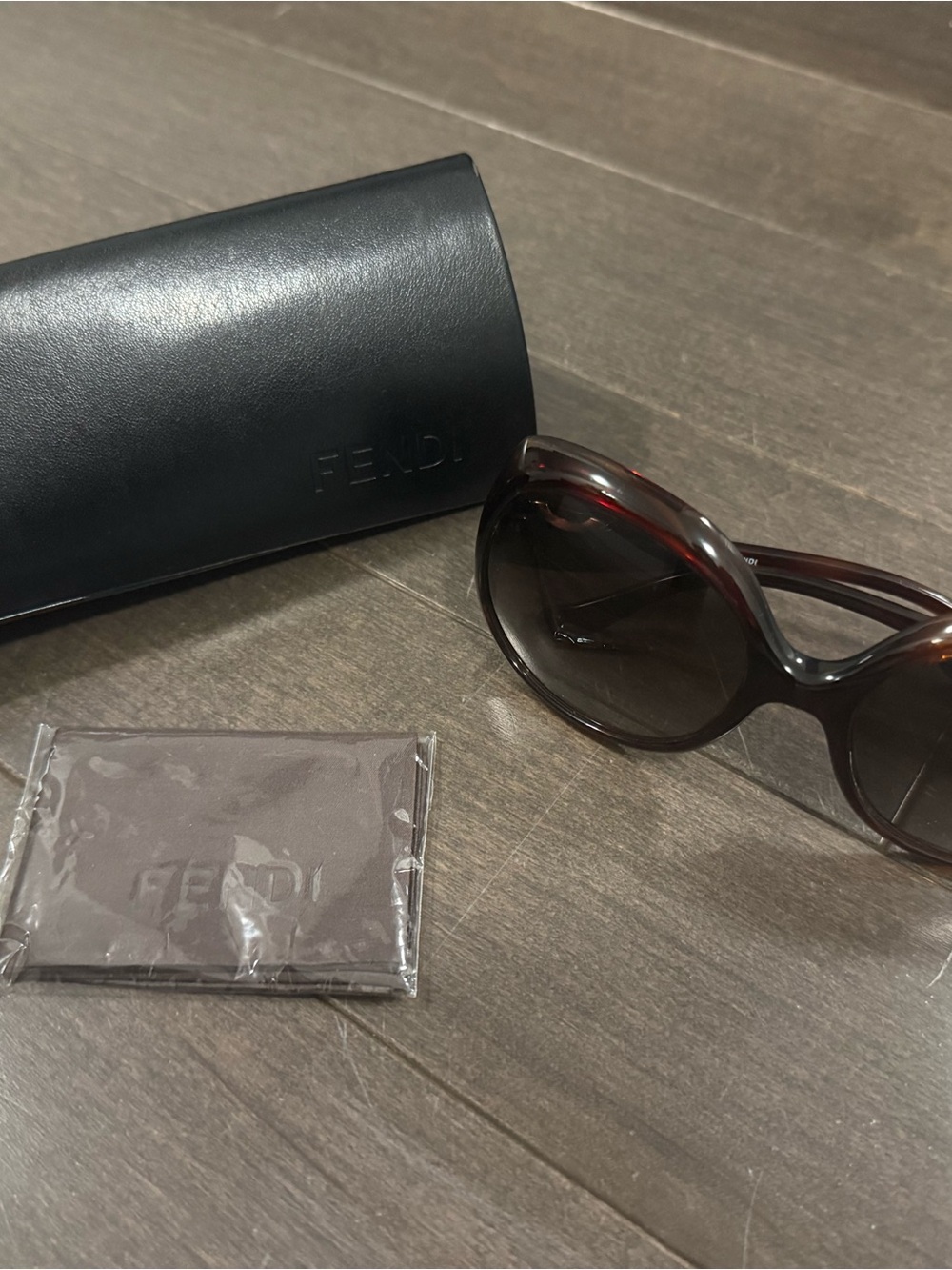 Fendi Brown Gradient Oversized Women's Sunglasses